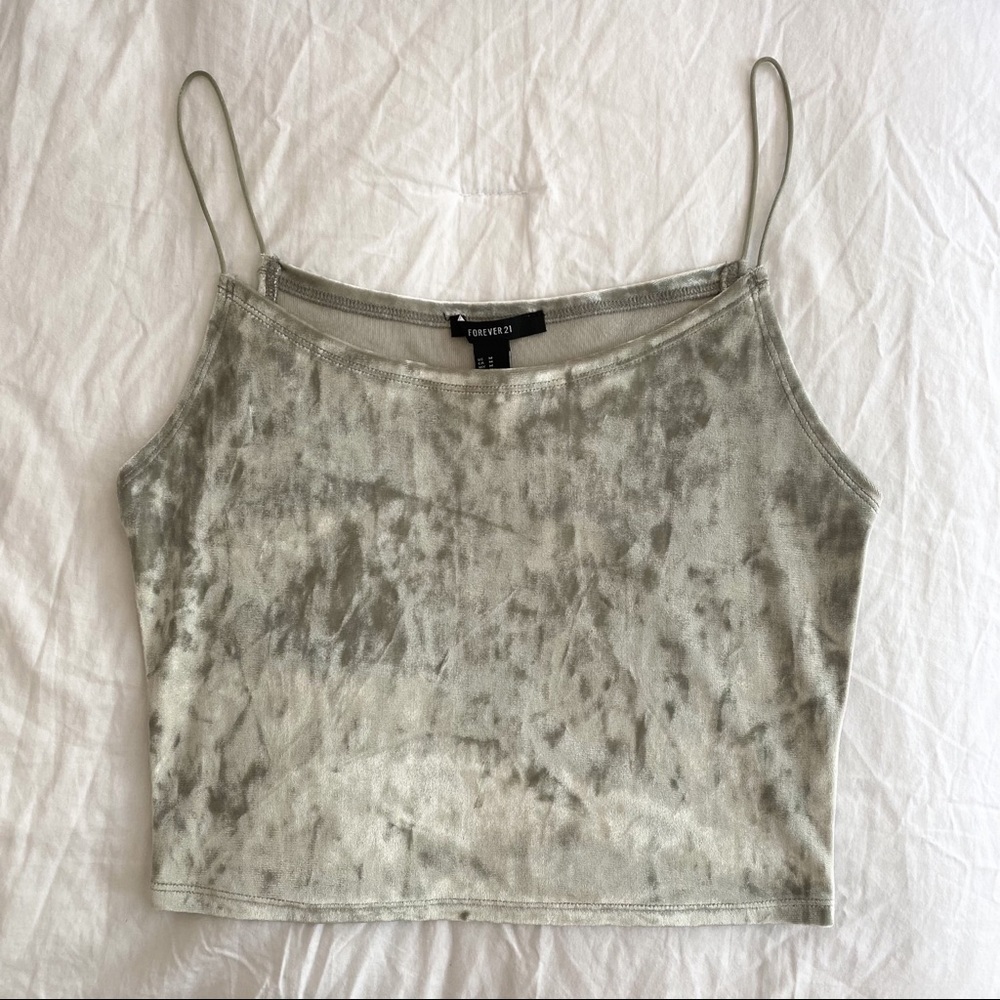 Velvet crop tank